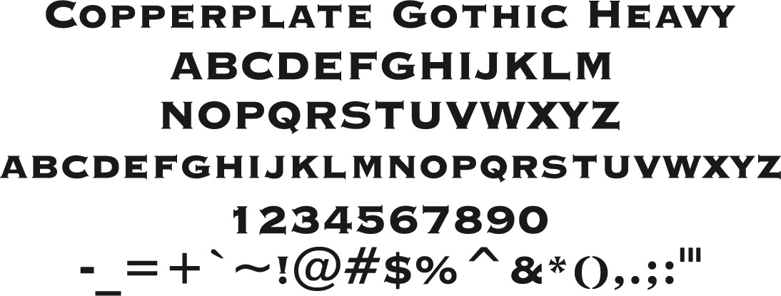 Copperplate Gothic Heavy