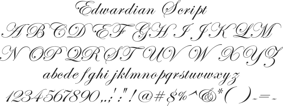 edwardian script font free