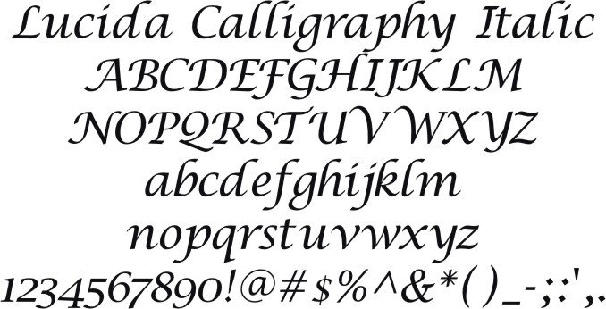 lucida calligraphy font-family html